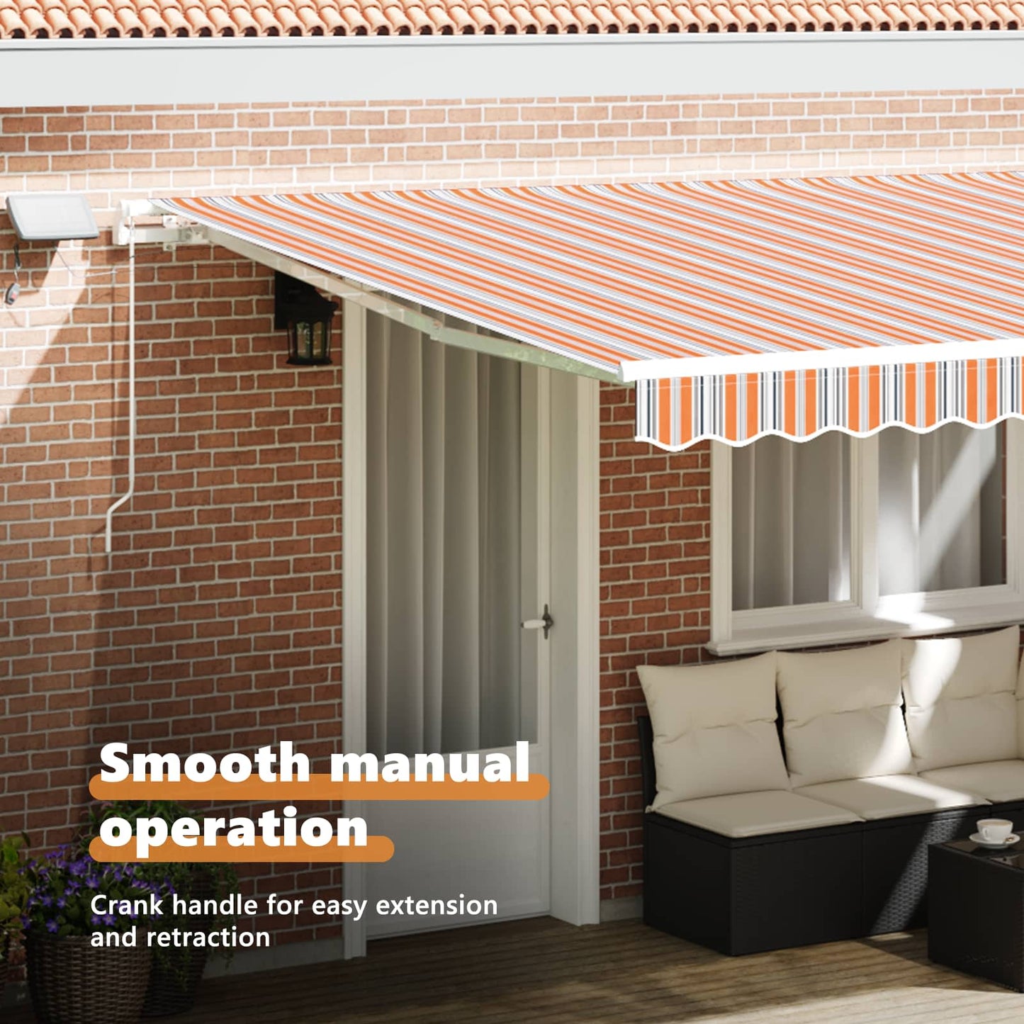 Retractable Awning Multicolour 450 x 350 cm