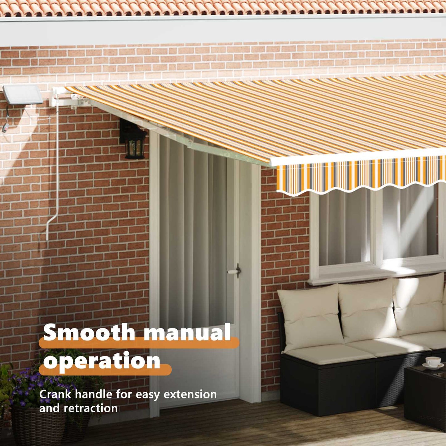 Retractable Awning Multicolour 450 x 350 cm