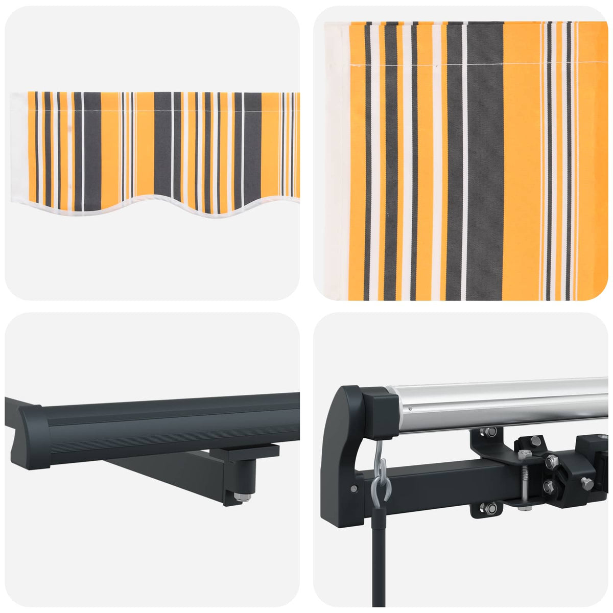 Retractable Awning Multicolour 450 x 350 cm