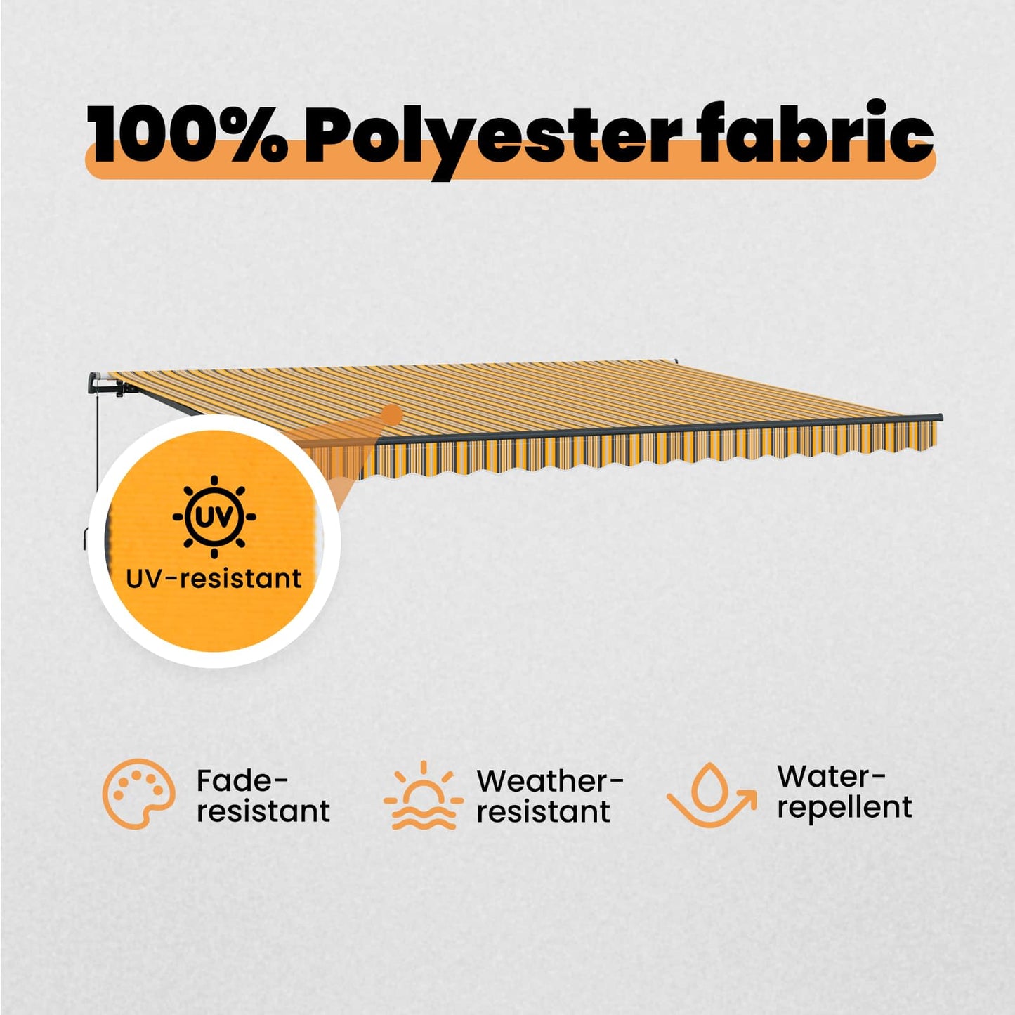 Retractable Awning Multicolour 450 x 350 cm