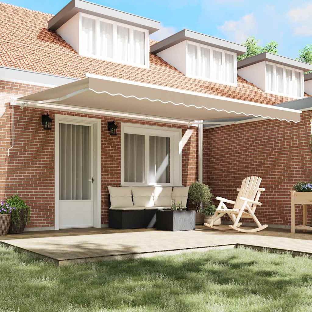 Retractable Awning Beige 450 x 350 x 165 cm