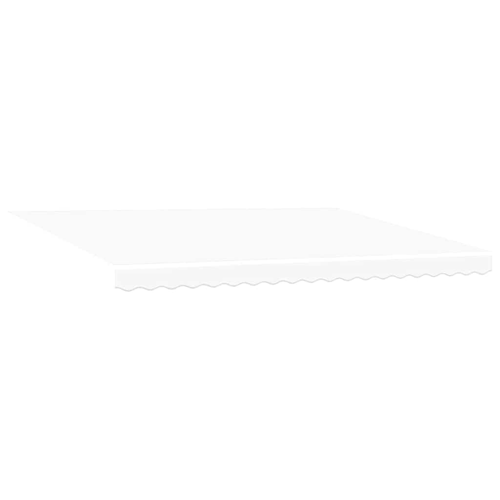 Retractable Awning Manual White 450 x 350 cm Fabric and Steel