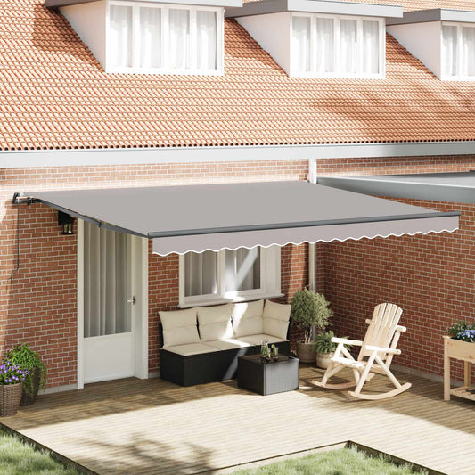 Retractable Awning Light Grey 450 x 350 cm