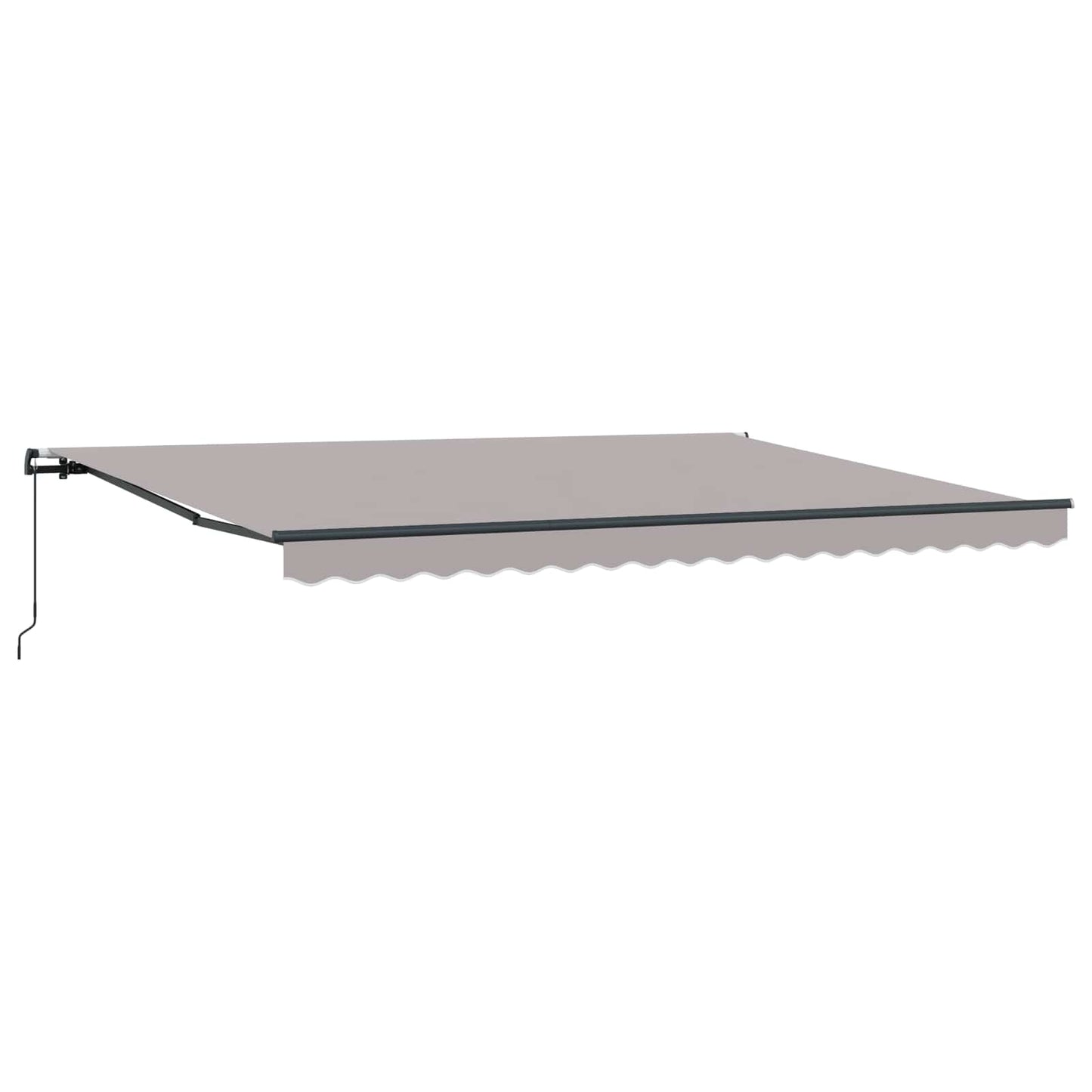 Retractable Awning Light Grey 450 x 350 cm Polyester and Steel