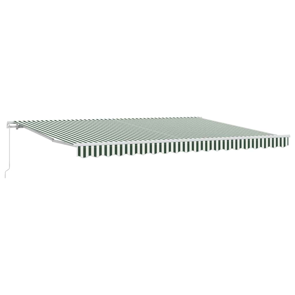 Awning Manual Green and White 450 x 350 x 165 cm Polyester