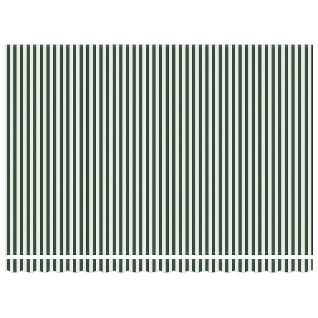 Awning Manual Green and White 450 x 350 x 165 cm Polyester