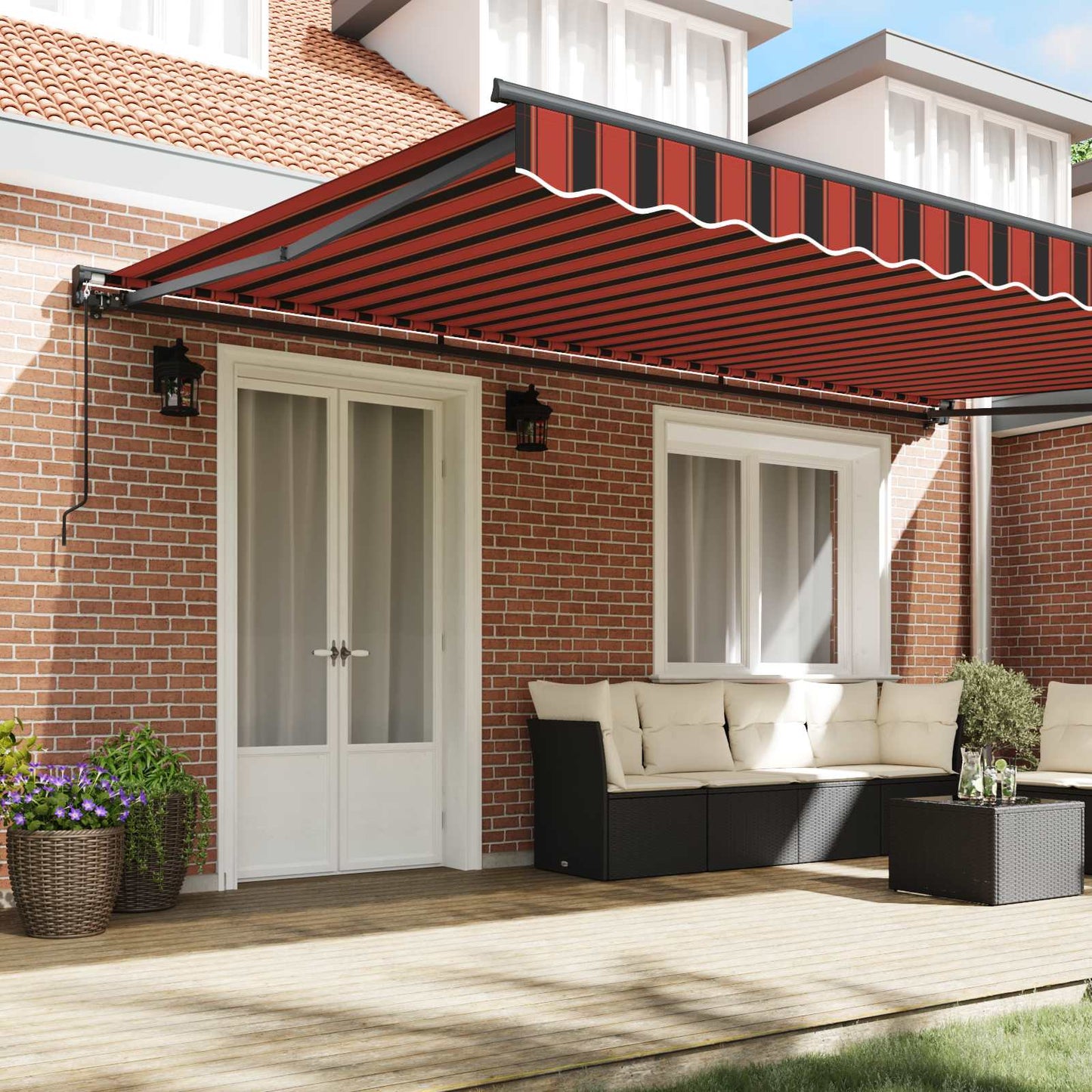 Awning Frame Orange and Black 500 x 300 cm