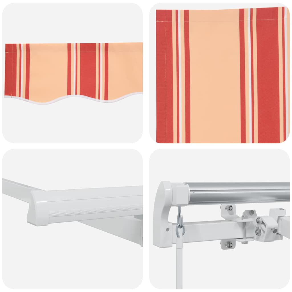 Retractable Awning Yellow and Orange 500 x 300 x 165 cm