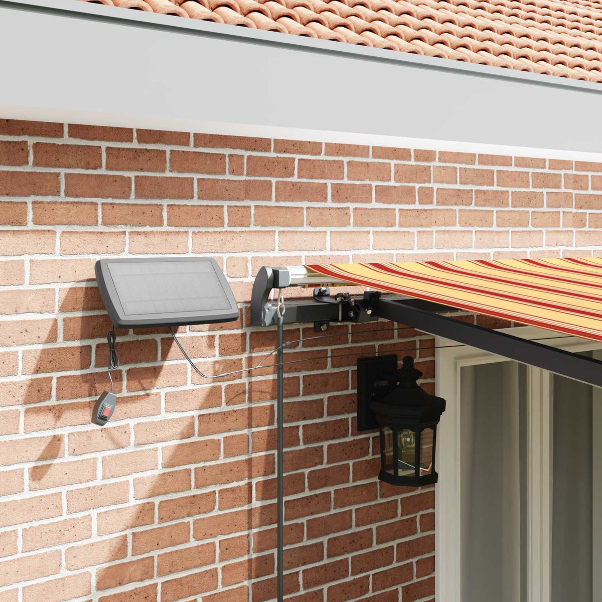 Retractable Awning Yellow and Orange 500 x 300 cm