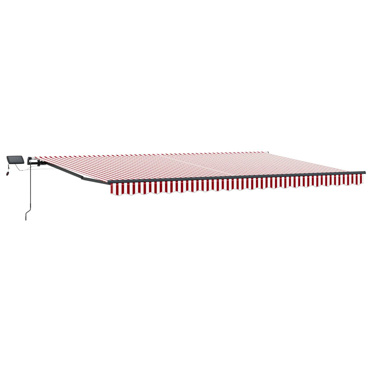 Retractable Awning Red and White 500 x 300 cm