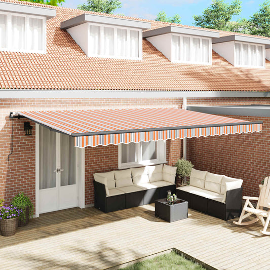 Retractable Awning Multicolour 500 x 300 x 165 cm