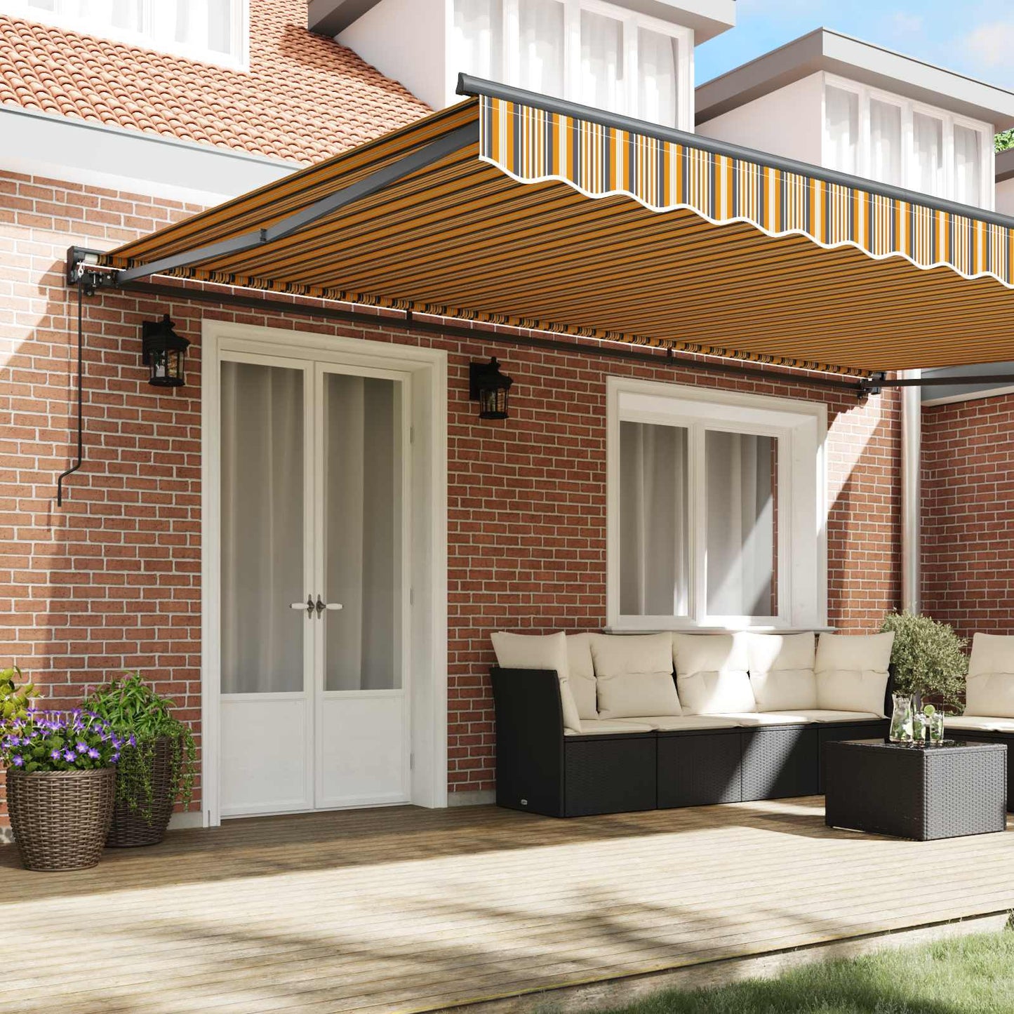 Awning Frame Yellow and Grey 500 x 300 cm