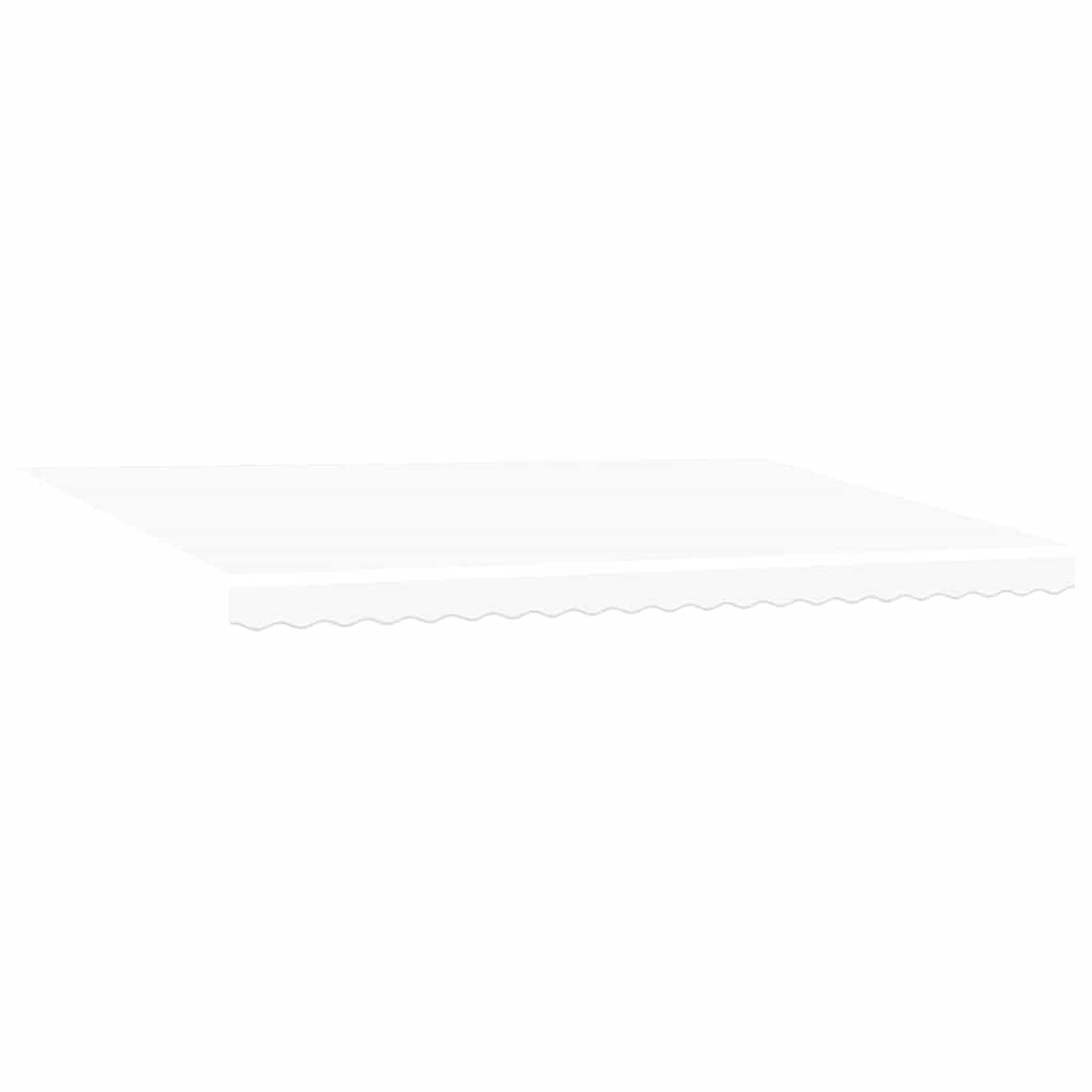 Retractable Awning Manual White 500 x 300 cm Fabric and Steel