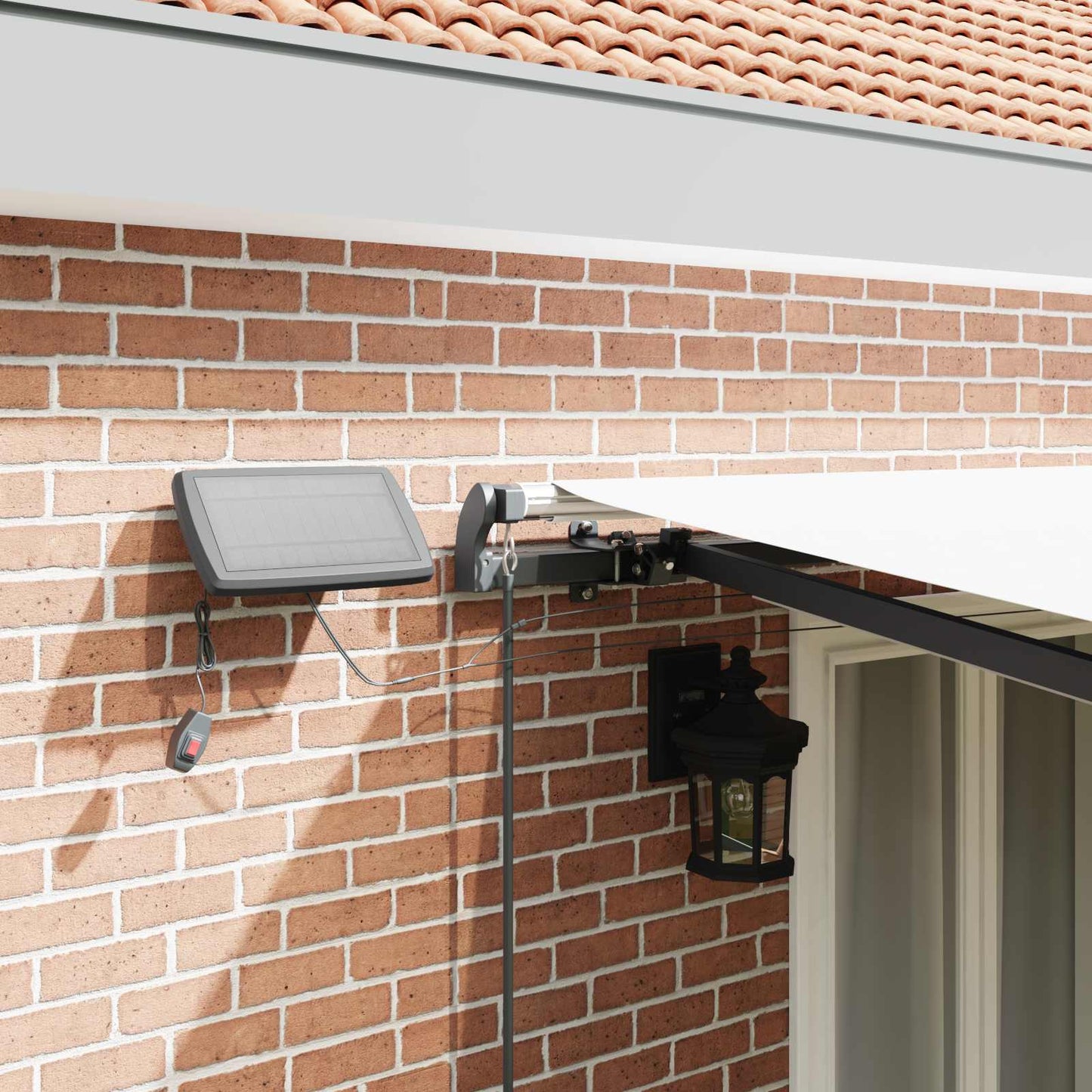 Retractable Awning Manual White 500 x 300 cm Fabric