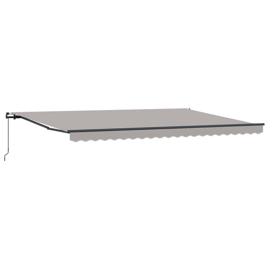 Retractable Awning Light Grey 500 x 300 cm