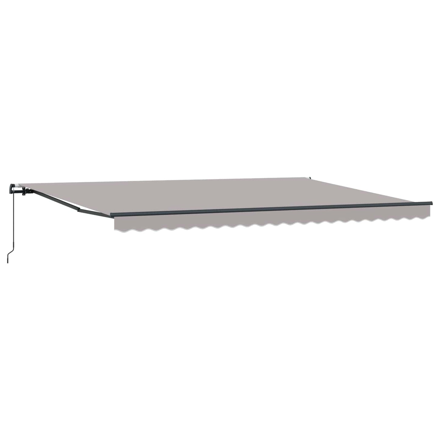 Retractable Awning Light Grey 500 x 300 cm Polyester and Steel