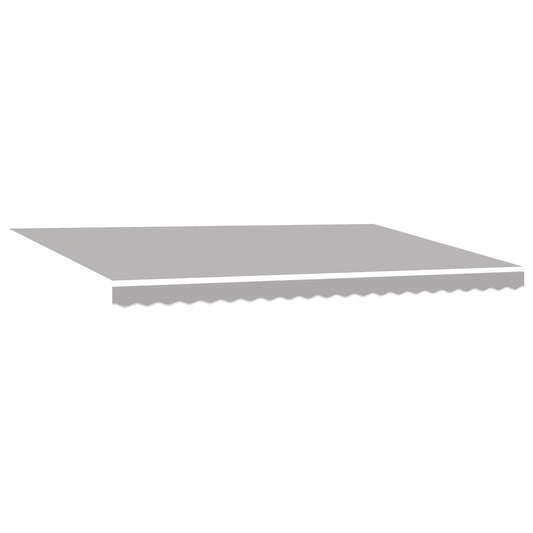 Retractable Awning Light Grey 500 x 300 cm Fabric and Aluminium