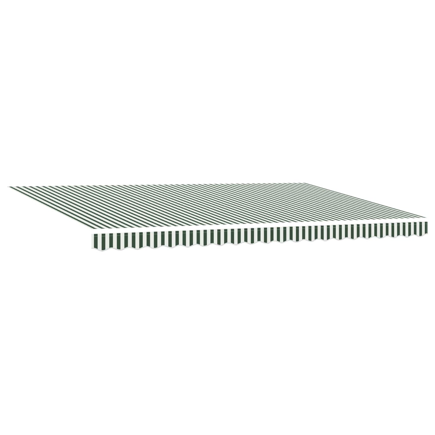 Retractable Awning Manual Green and White 500 x 300 cm