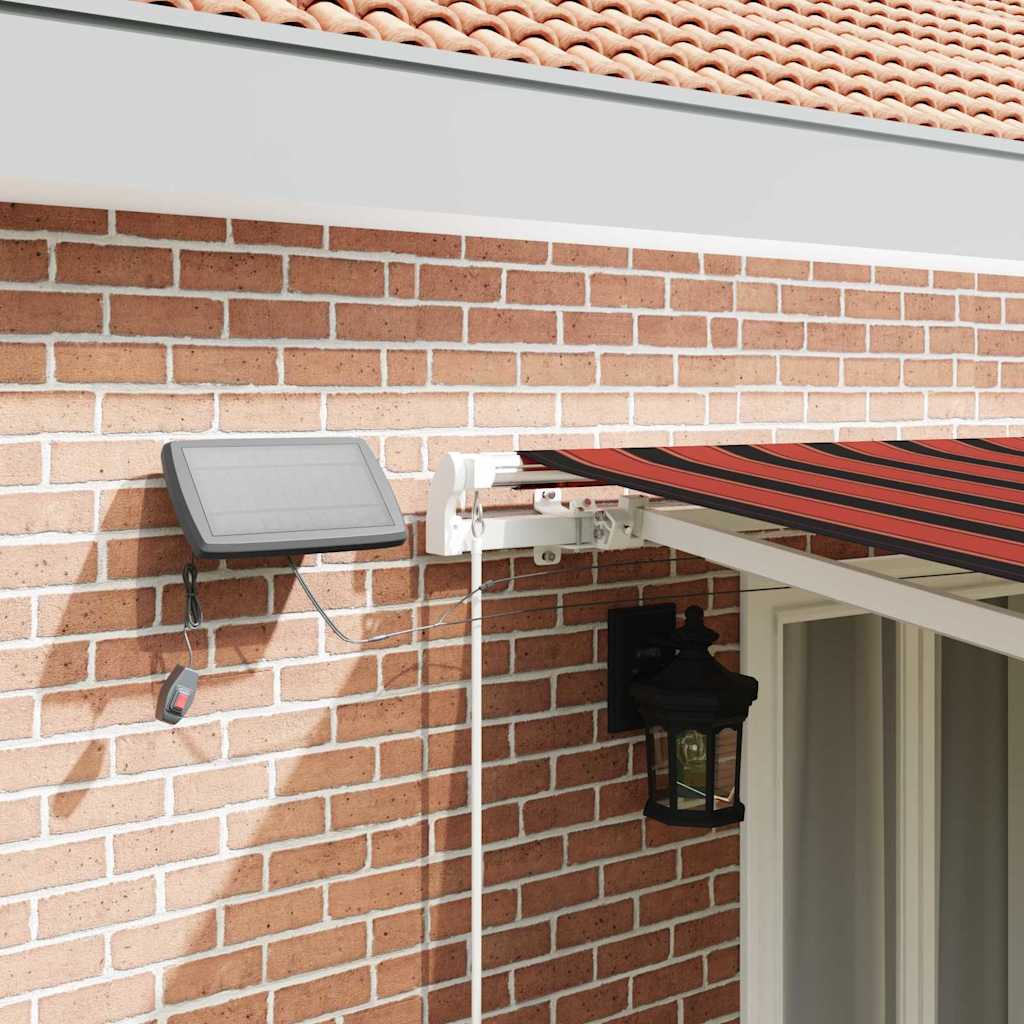 Retractable Awning with Orange and brown 500 x 350 cm Fabric