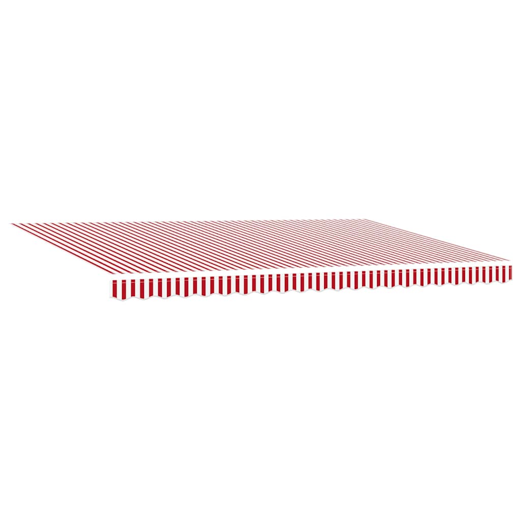 Retractable Awning Manual Red and White 500 x 350 cm