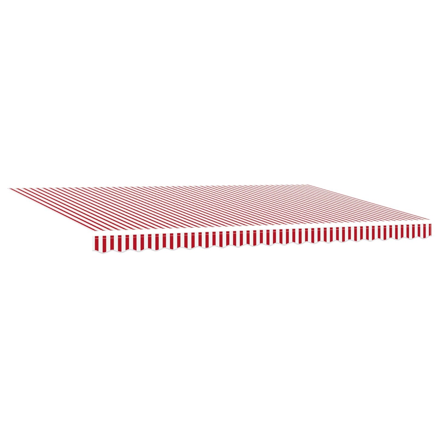 Retractable Awning Manual Red and White 500 x 350 cm