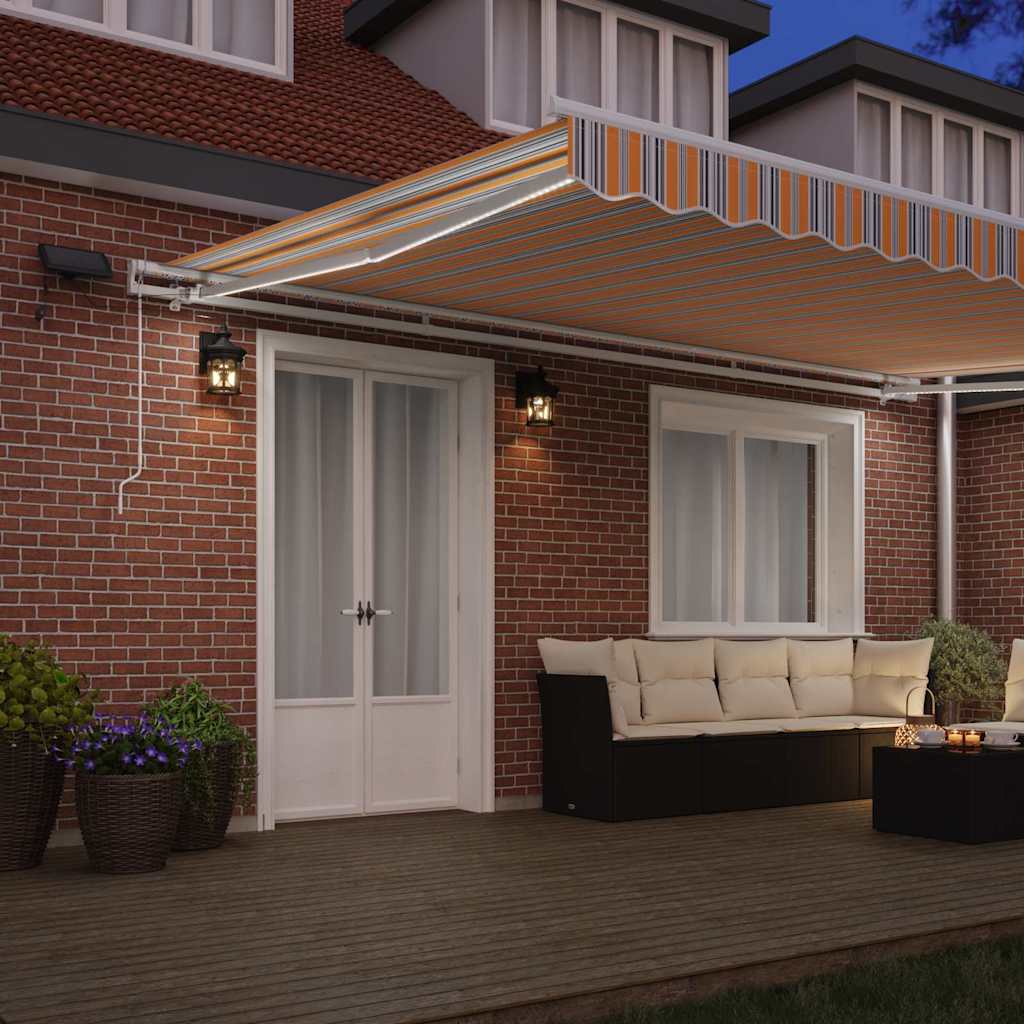 Retractable Awning Multicolour 500 x 350 cm