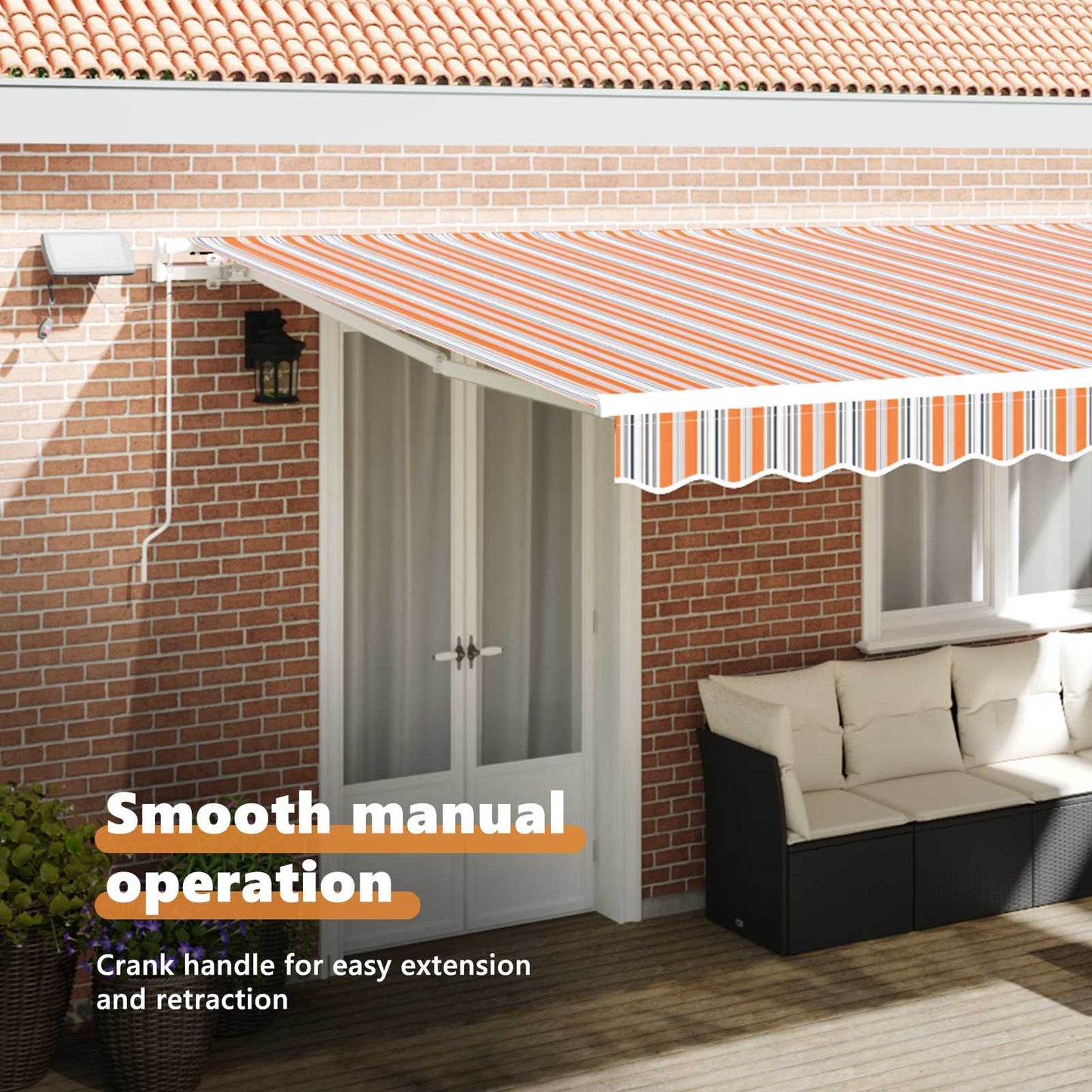 Retractable Awning Multicolour 500 x 350 cm
