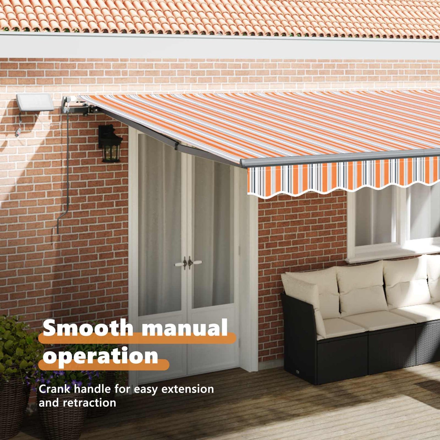 Retractable Awning Multicolour 500 x 350 cm