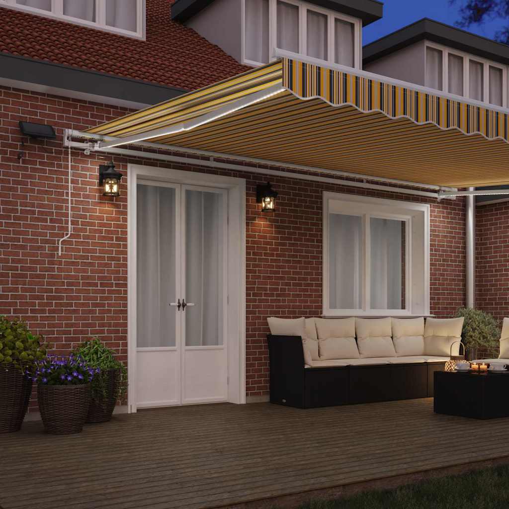 Retractable Awning Multicolour 500 x 350 cm