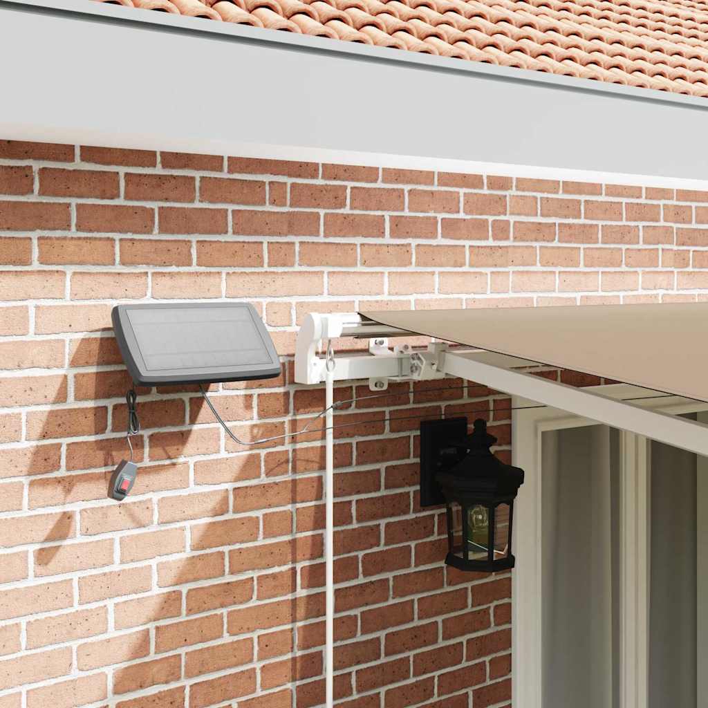 Retractable Awning Manual Beige 500 x 350 cm Fabric and Steel