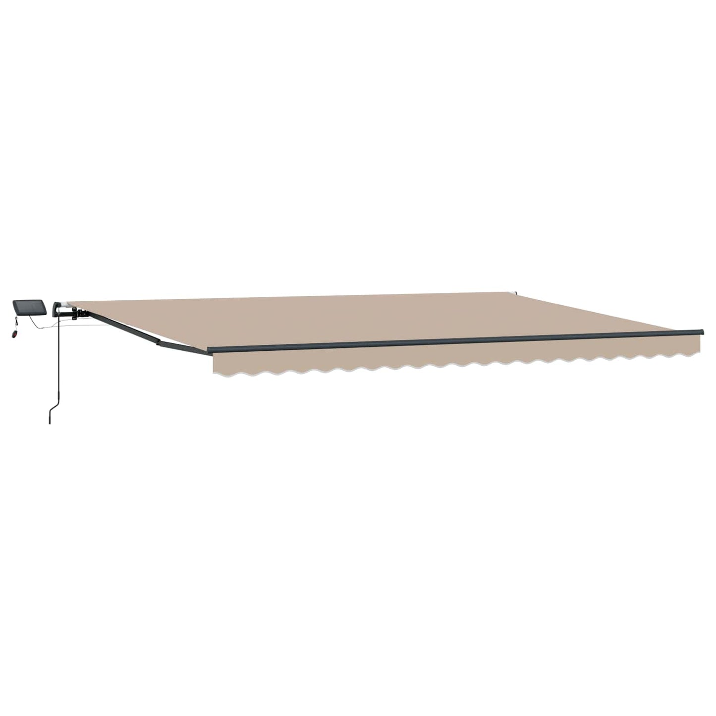 Retractable Awning Manual Beige 500 x 350 cm Fabric