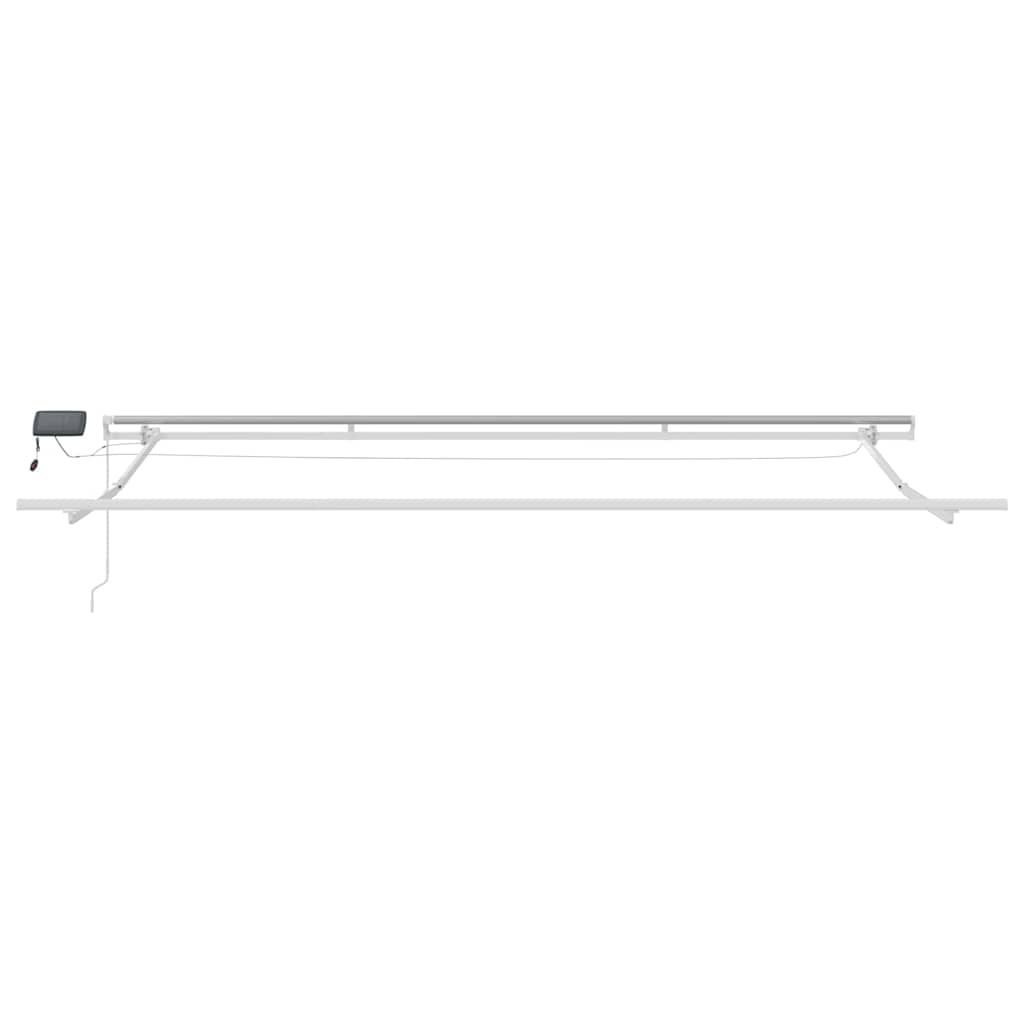 Retractable Awning Manual White 500 x 350 cm Fabric and Steel
