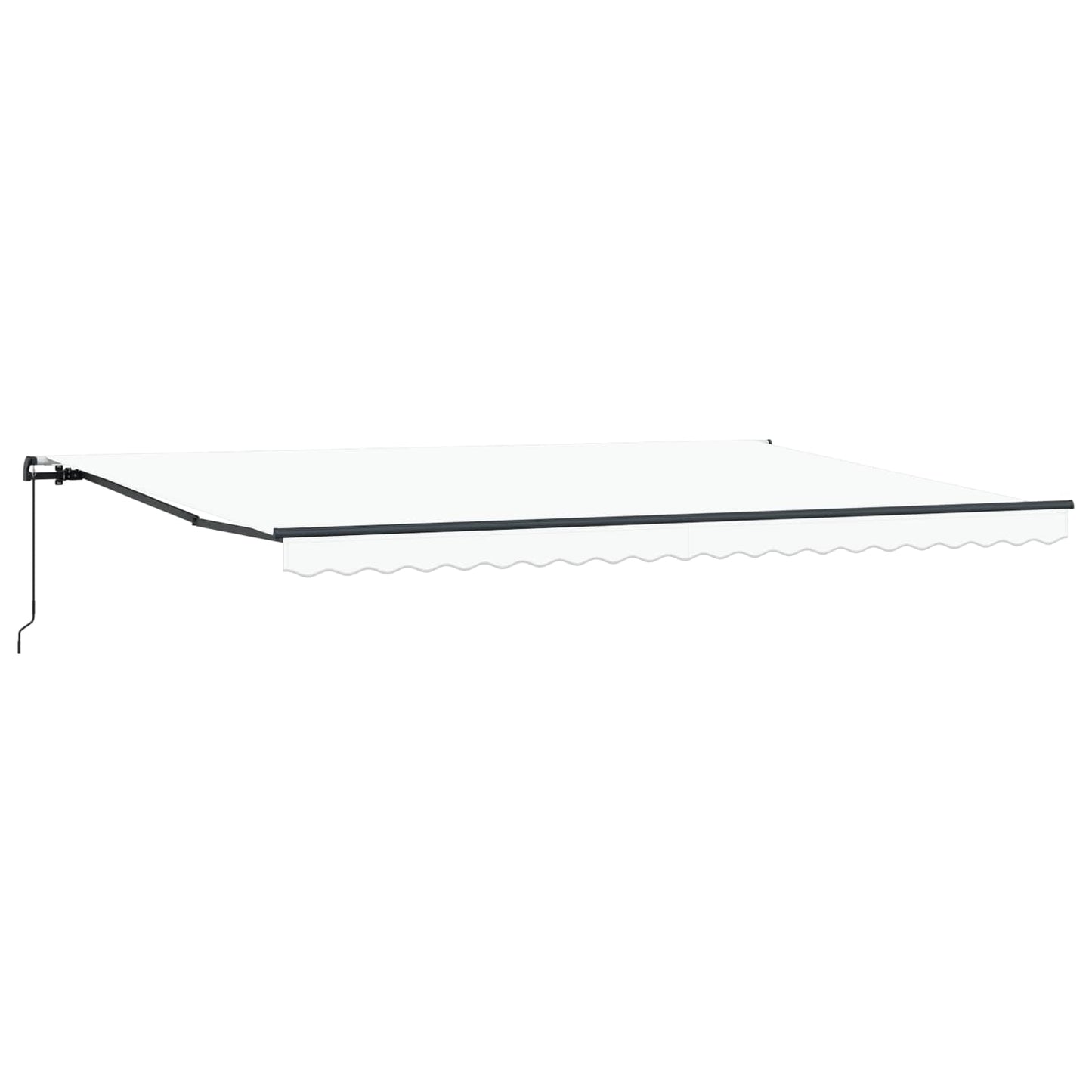 Retractable Awning White 500 x 350 cm Polyester and Steel