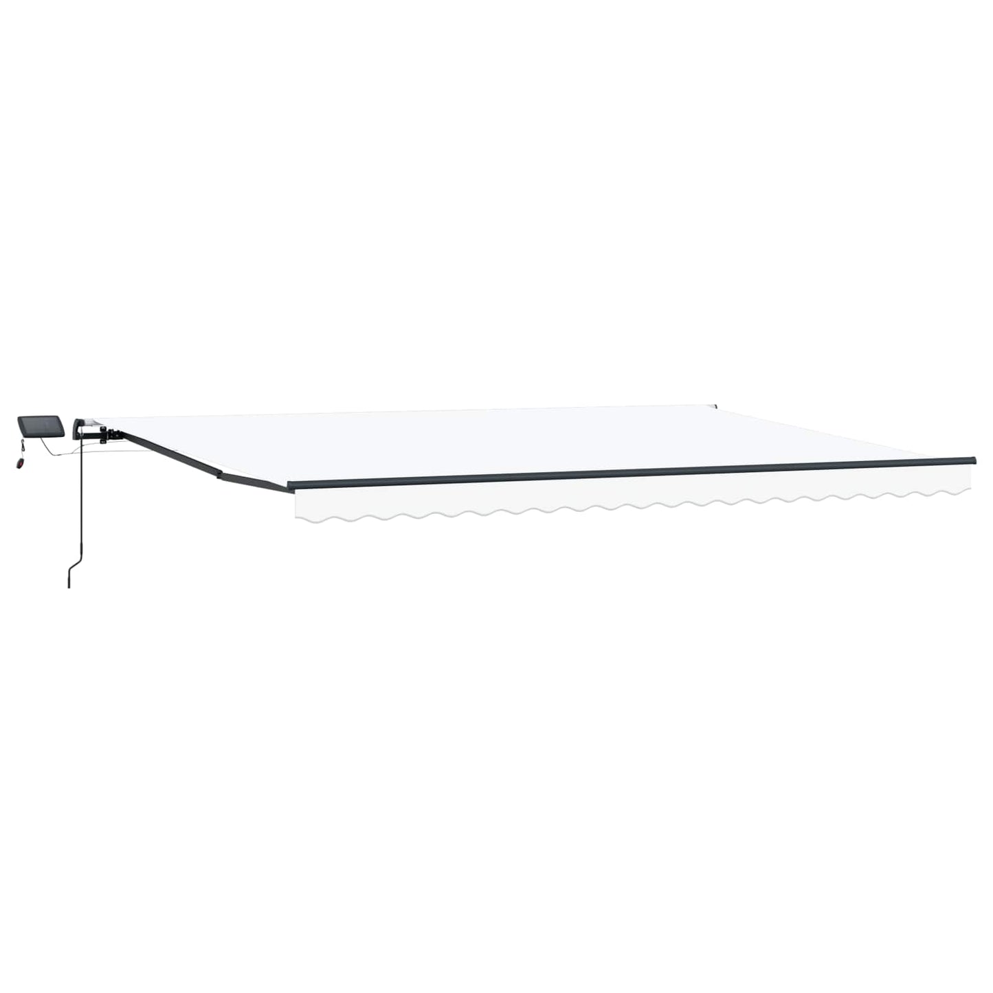 Retractable Awning Manual White 500 x 350 cm Fabric