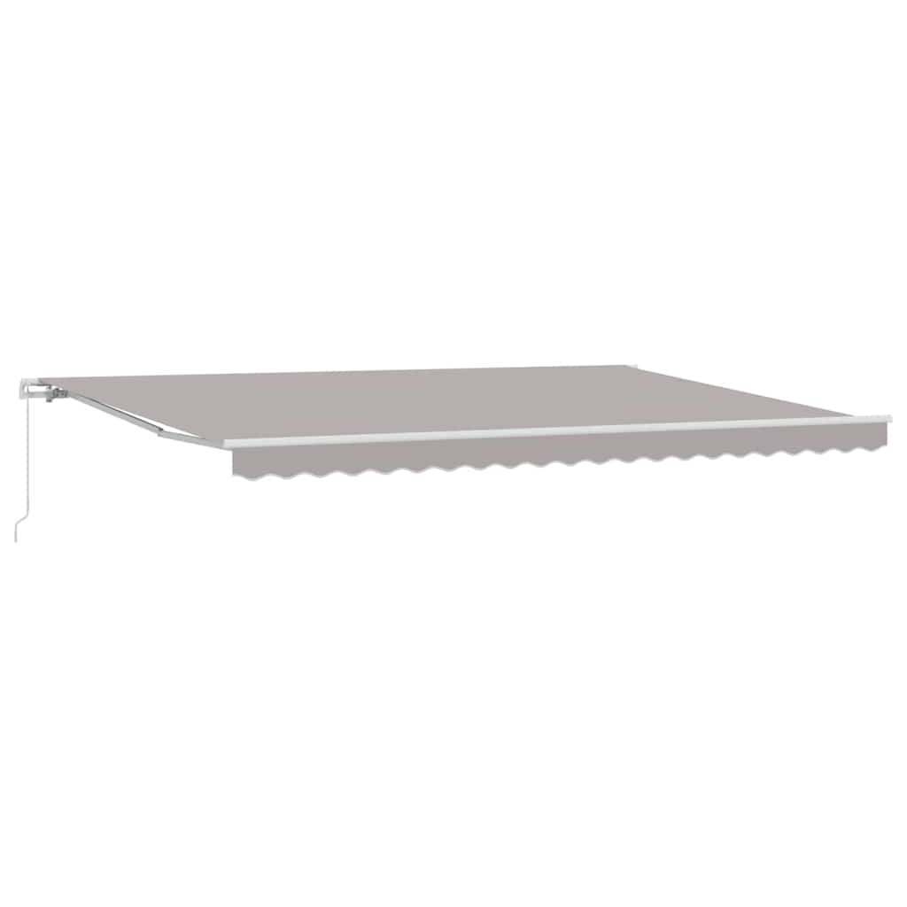 Retractable Awning Retractable Manual Light Grey 500 x 350 cm