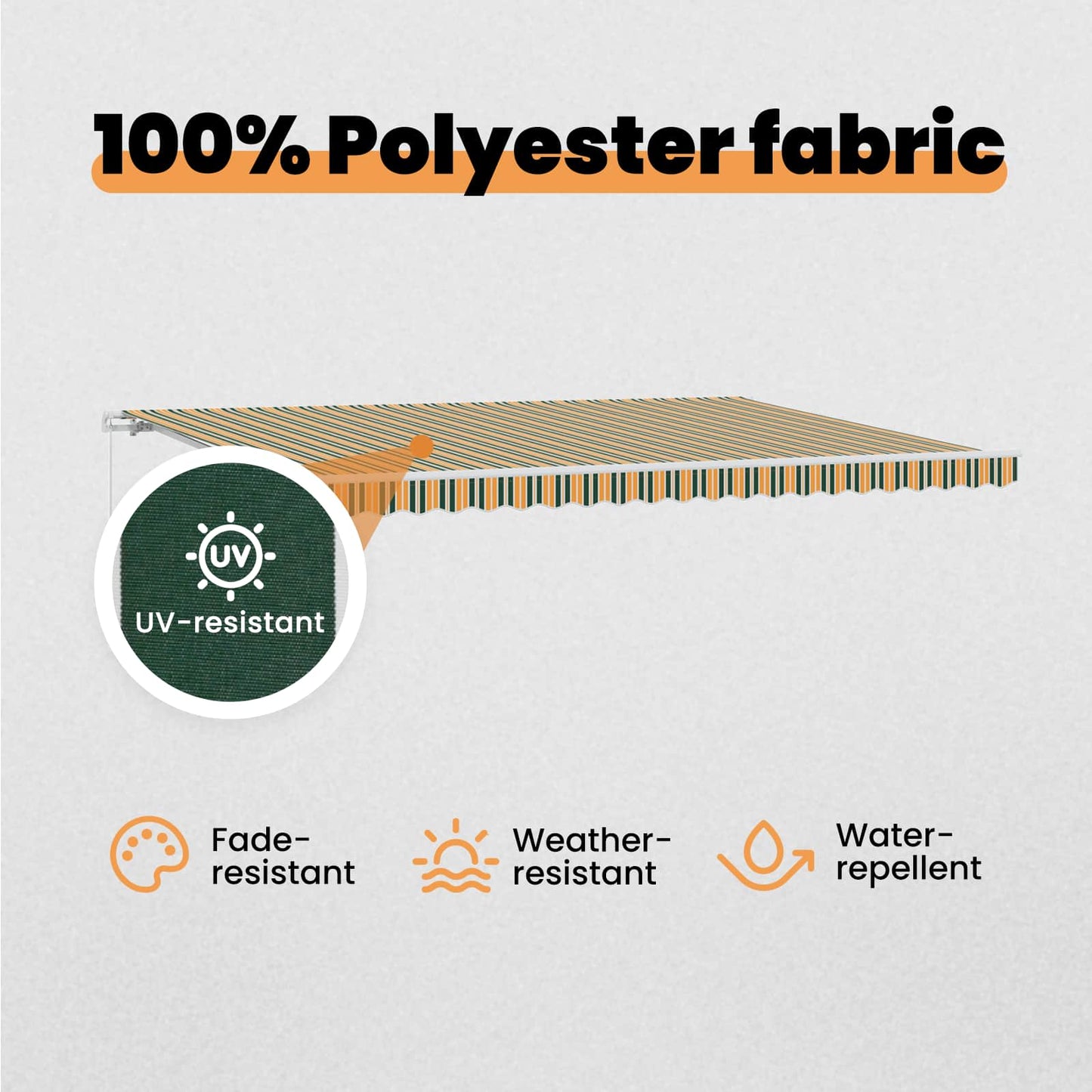 Retractable Awning Multicolour 500 x 350 cm