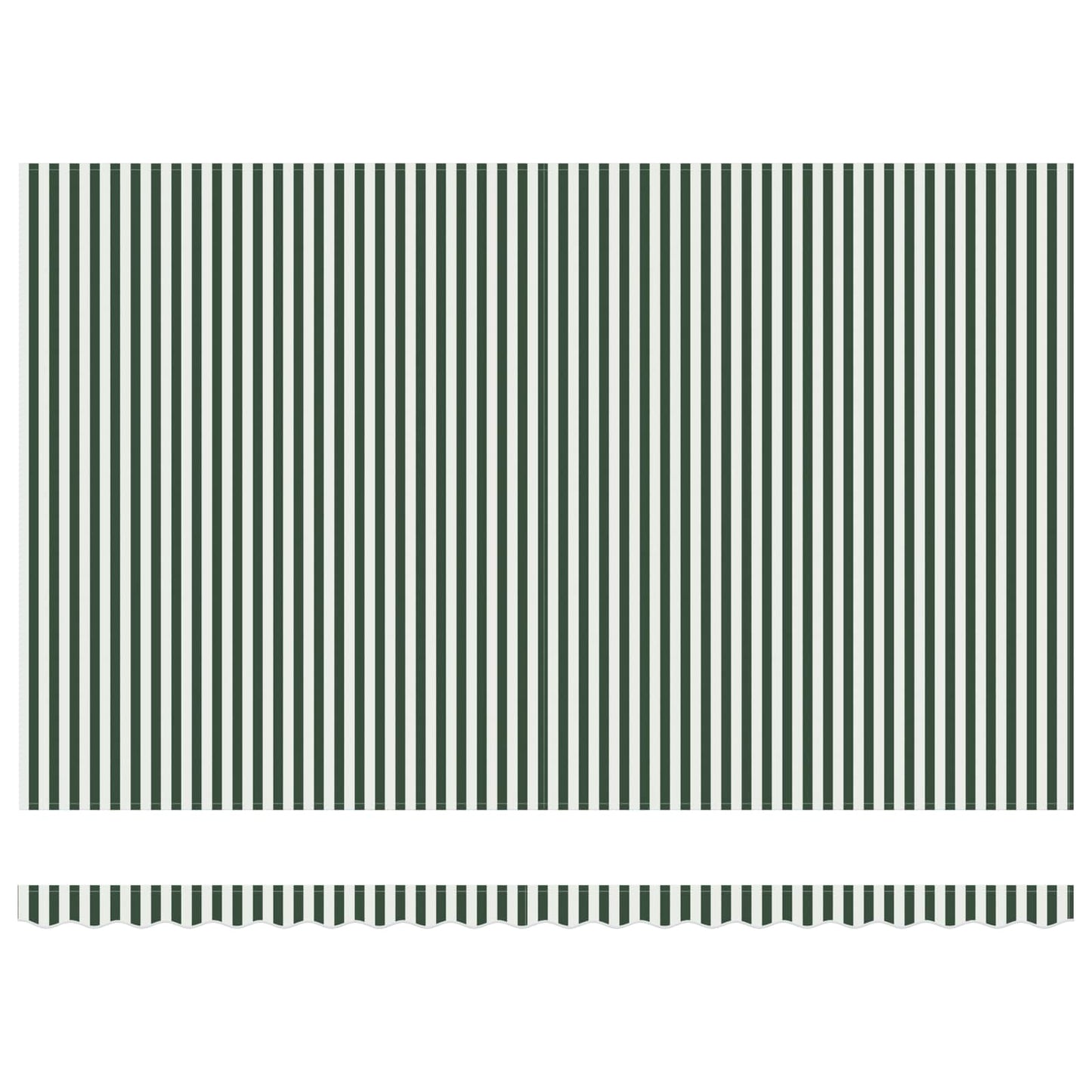 Retractable Awning Manual Green and White 500 x 350 cm