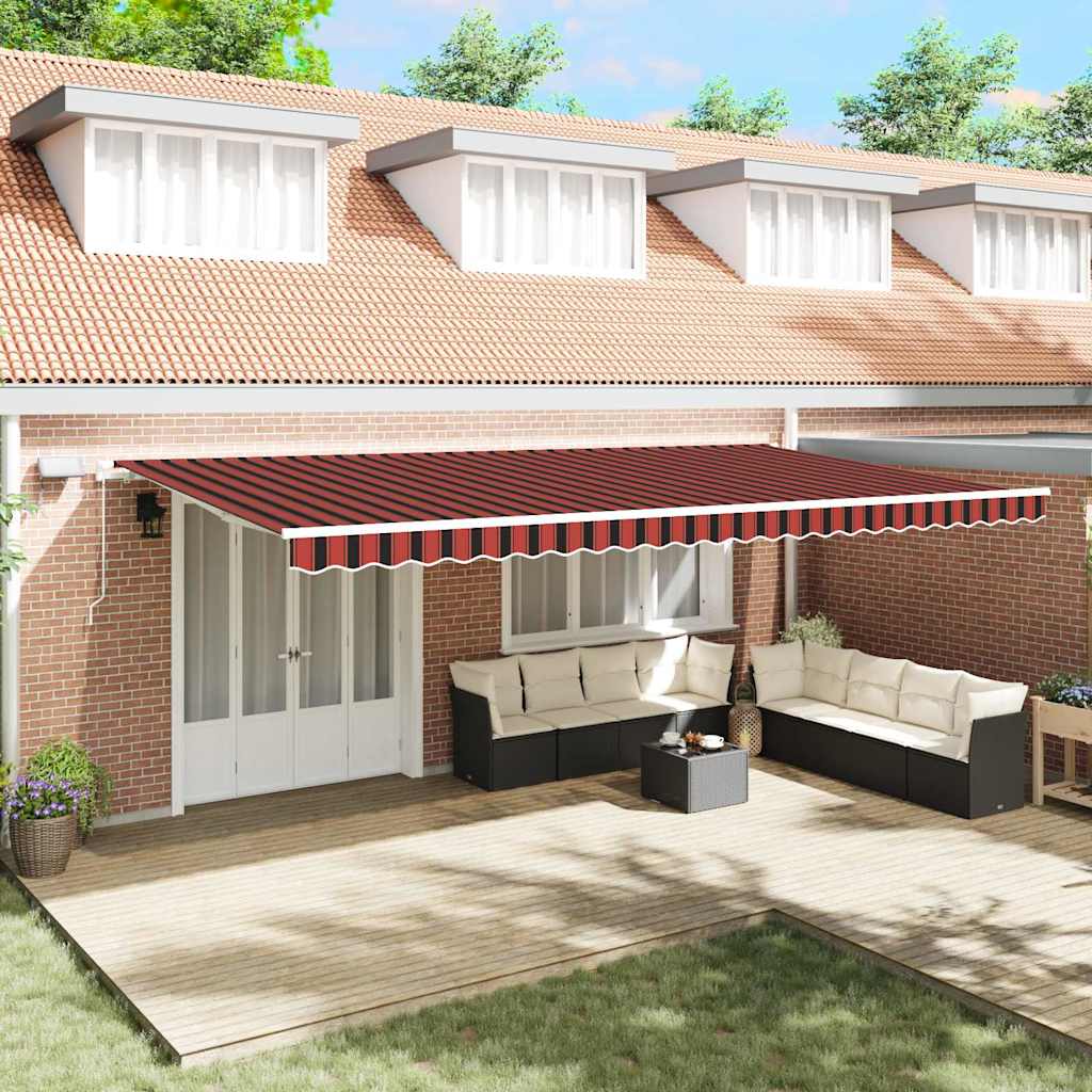 Retractable Awning Orange and brown 600 x 300 cm