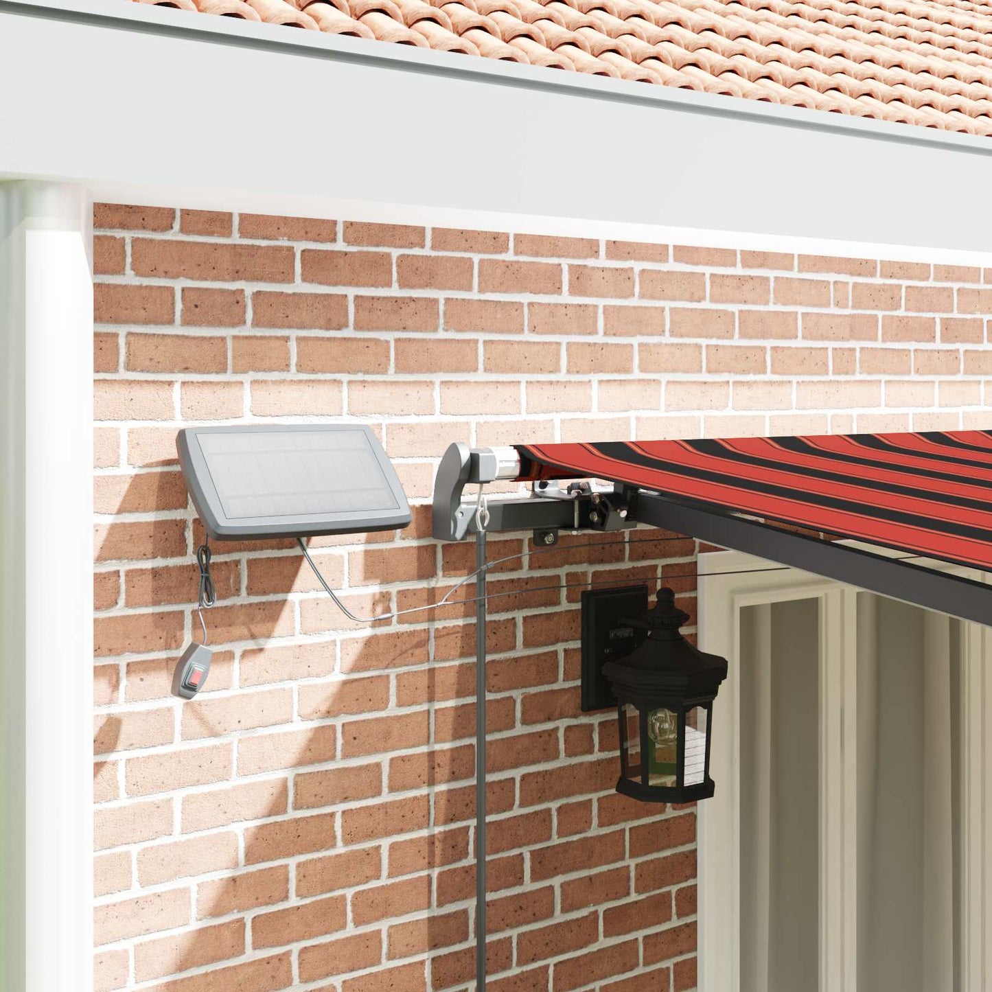 Retractable Awning Orange and brown 600 x 300 cm Fabric
