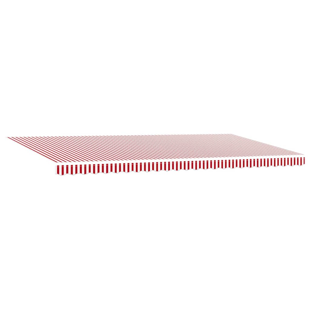 Retractable Awning Red and White 600 x 300 cm Fabric and Steel