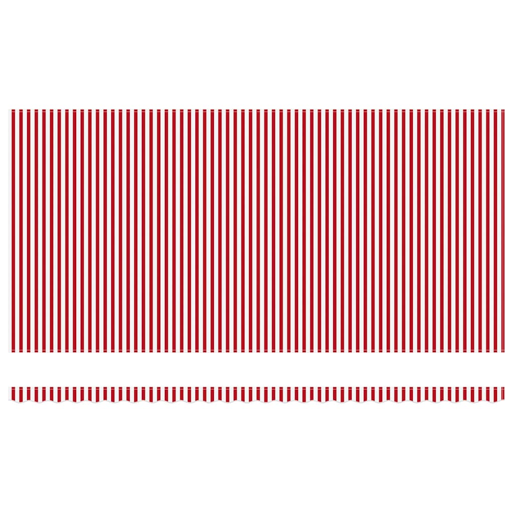 Retractable Awning Red and White 600 x 300 cm Fabric and Steel