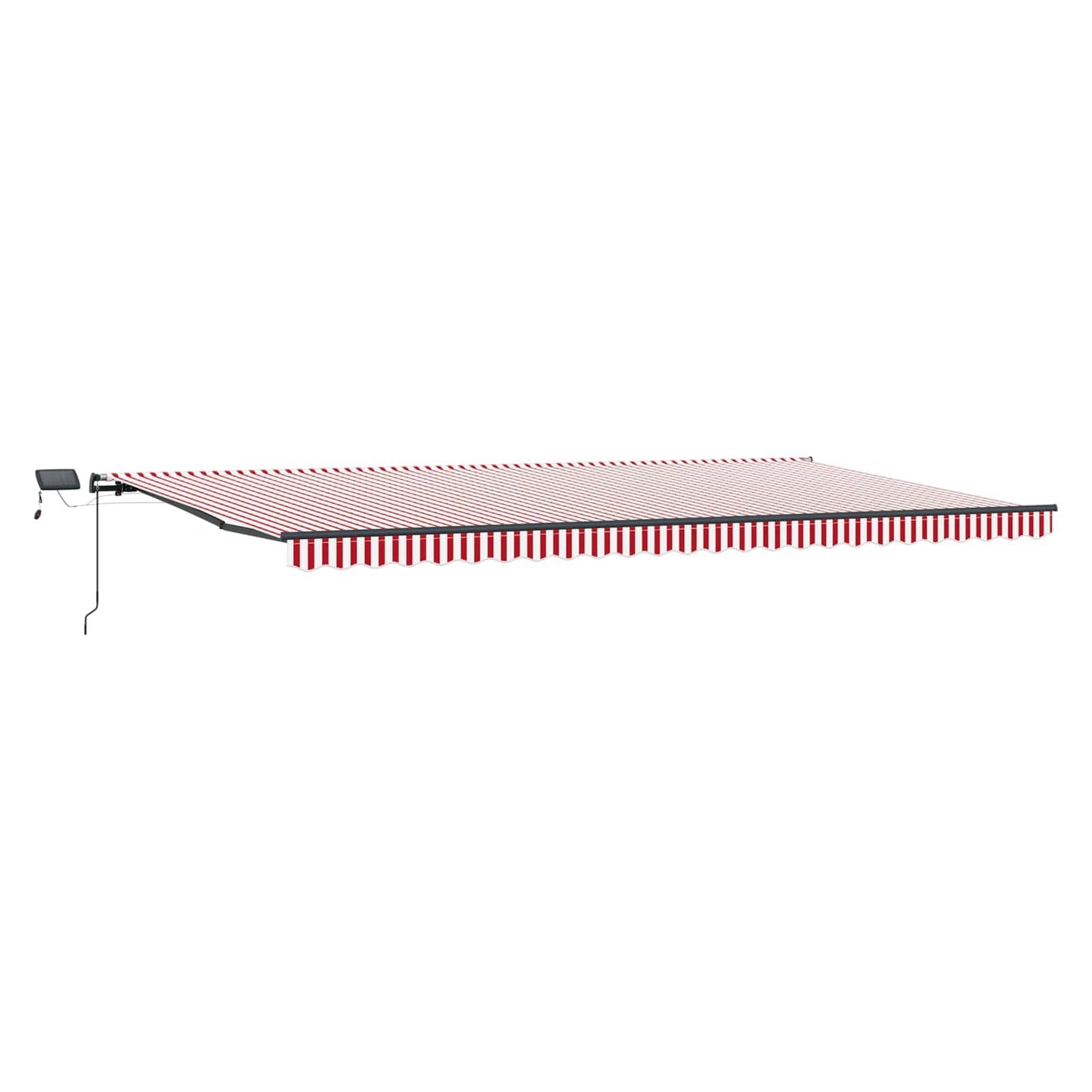 Retractable Awning Manual Red and white 600 x 300 cm Fabric