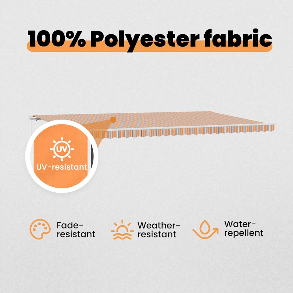 Retractable Awning Multicolour 600 x 300 cm