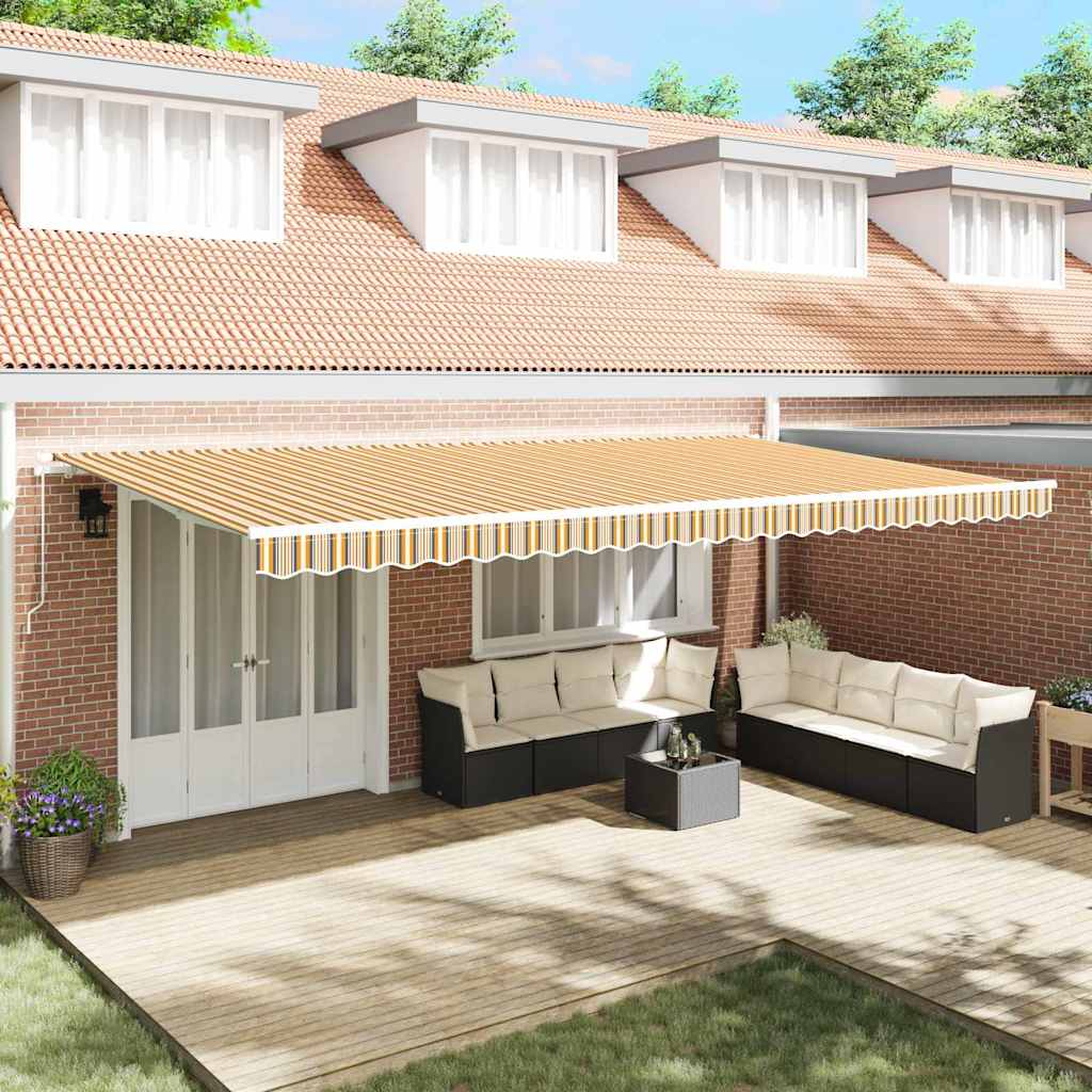 Retractable Awning Retractable Manual Multicolour 600 x 300 cm