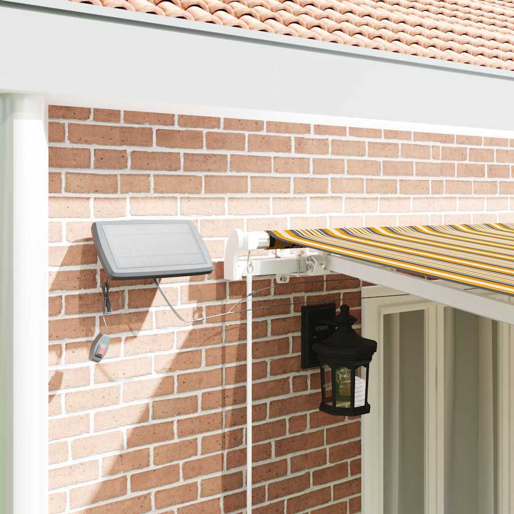 Retractable Awning Multicolour 600 x 300 cm Fabric and Steel