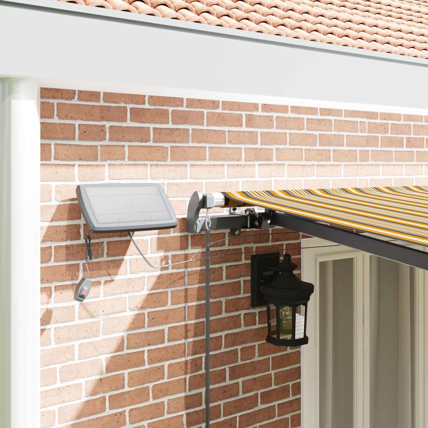 Retractable Awning Multicolour 600 x 300 cm Fabric