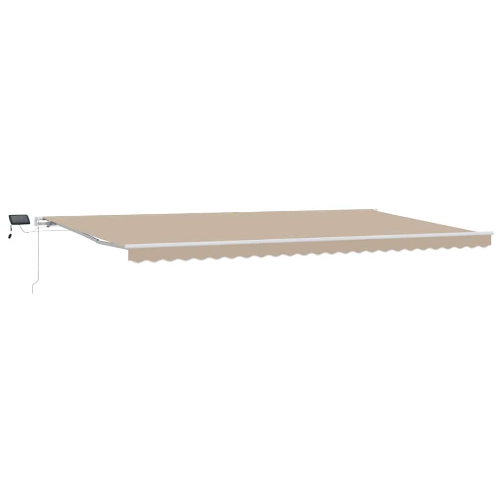 Retractable Awning Manual Beige 600 x 300 cm Fabric and Steel