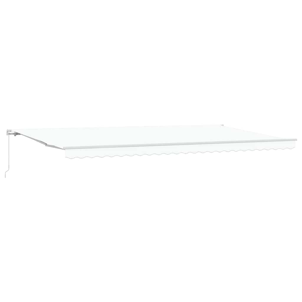 Retractable Awning White 600 x 300 cm Polyester and Aluminium