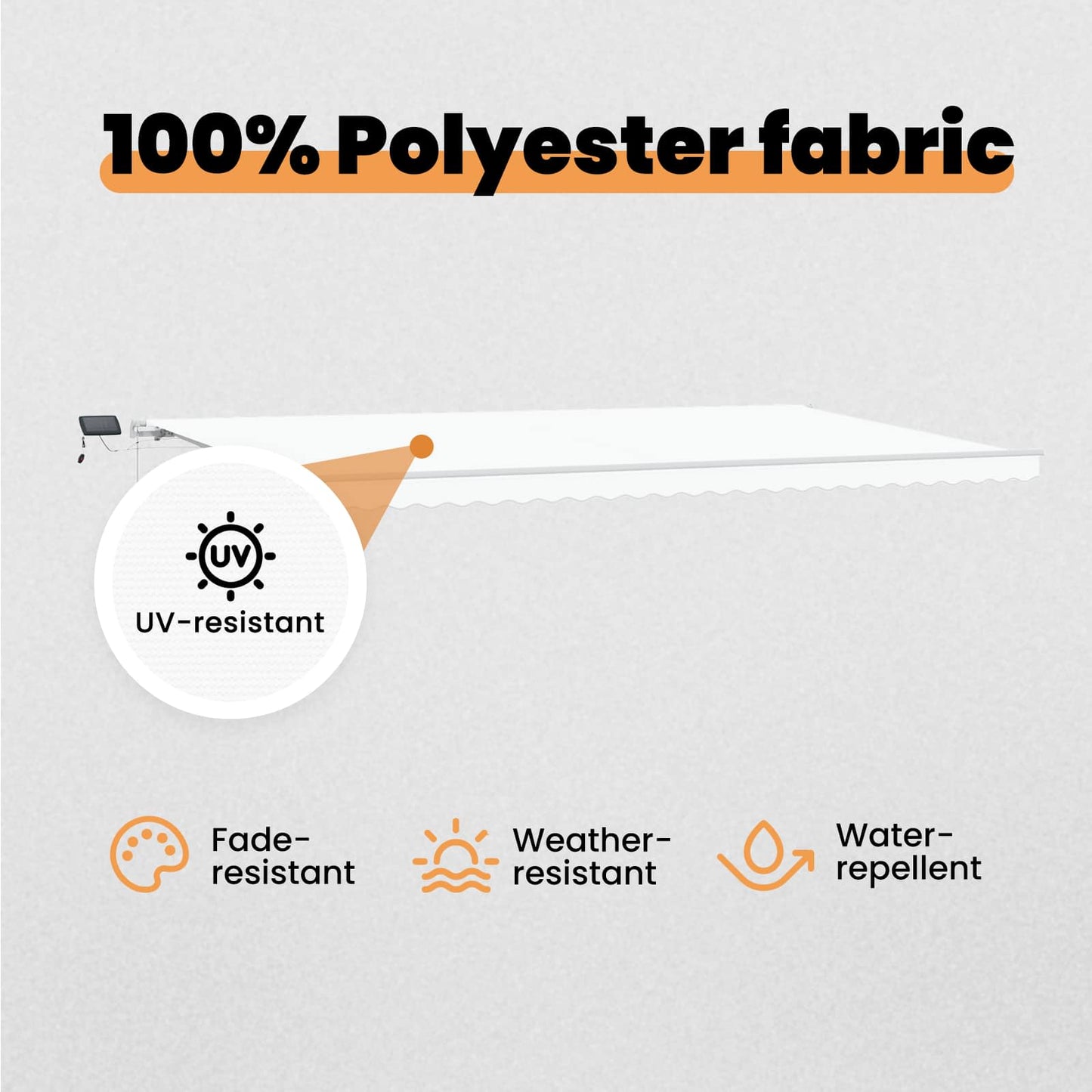 Retractable Awning White 600 x 300 cm Fabric and Aluminium