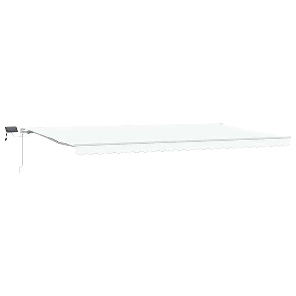 Retractable Awning White 600 x 300 cm Fabric and Aluminium